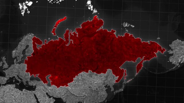 Soviet Union Political Map Animation Background