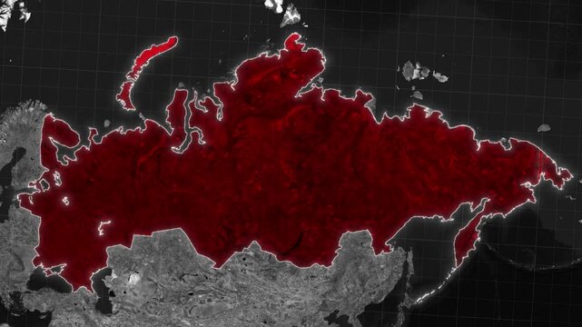 Russian Empire Geography Map 1783 AD Motion Graphics