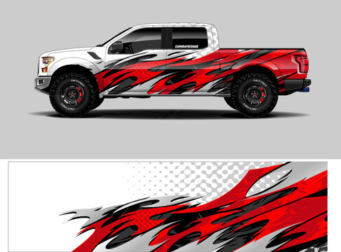 car livery graphic vector. abstract grunge background design for vehicle vinyl wrap and car branding