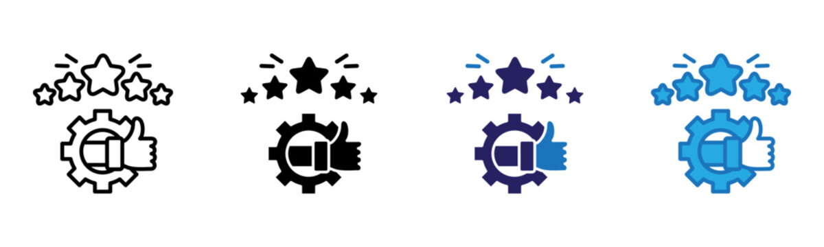 Rating Icon Multi Style Vector Illustration