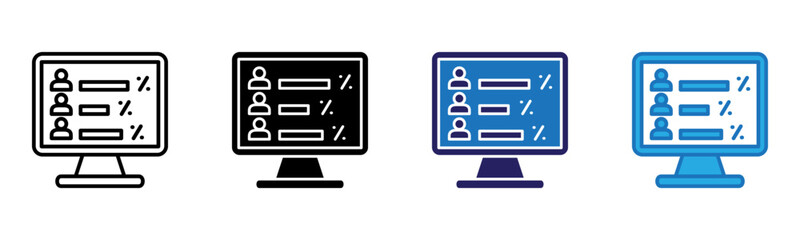 Survey Icon Multi Style Vector Illustration
