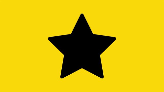 Star pop up smooth transition animation on black background, Star Zoom in transition effect, Star Zoom Transition, cute and smooth