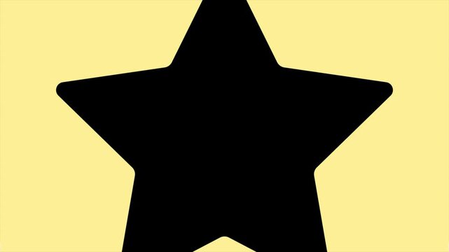 Star pop up transition animation on black background, Star Zoom in and zomm out transittion effect