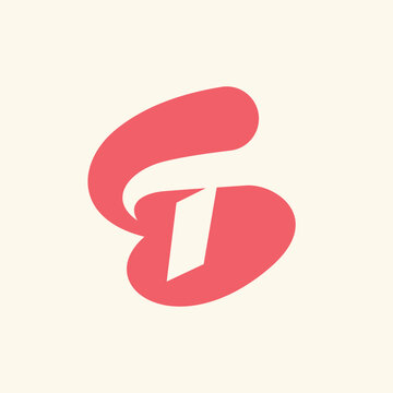 Modern Abstract Letter ST