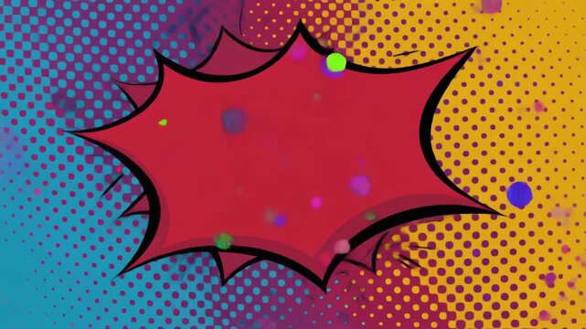 Pop Art Comic Background with Blank Speech Bubble