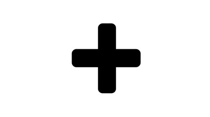 Fototapeta premium Plus Symbol: A clean and simple graphic of a plus symbol, perfect for illustrating concepts of addition, positivity, or medical contexts.