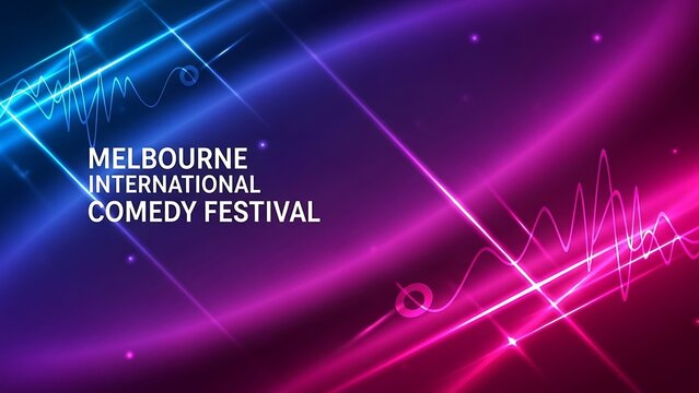 Vibrant lights illuminate Melbourne International Comedy Festival background