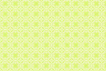 Fototapeta premium Vibrant lime green geometric pattern with intricate circular designs
