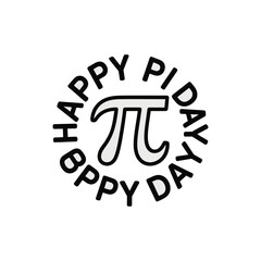 Minimal Pi Day Lettering