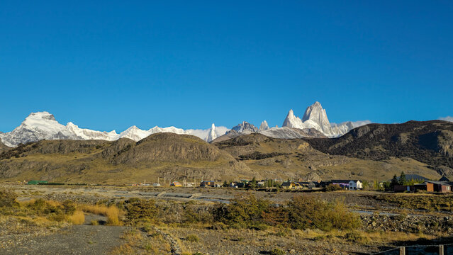 Mount Fitz Roy Rising Above El Chalten, Argentine Patagonia