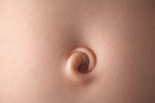 Close-up Macro Shot of a Human Belly Button imag image