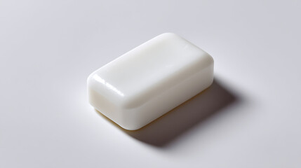 Ivory Soap Bar: A pristine, close-up shot of an ivory soap bar, showcasing its simple elegance and smooth texture. Evoking cleanliness and purity.