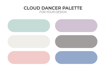 Fototapeta premium Cloud dancer palette for your design. Harmonious trendy colors 2026.