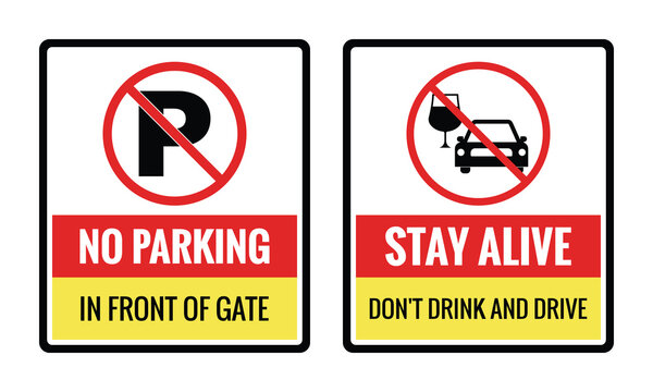 Stay Alive Dont Drink And Drive Warning Sign Vector