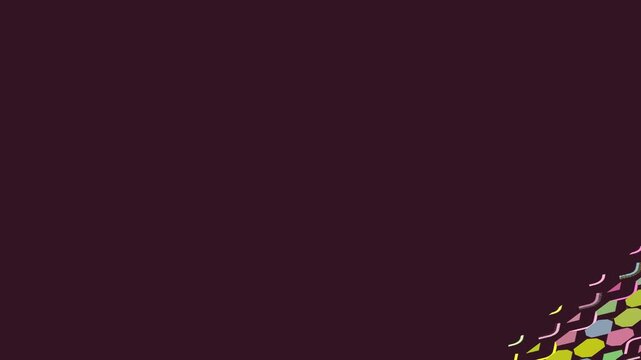 Abstract colorful corner mosaic on dark background video.