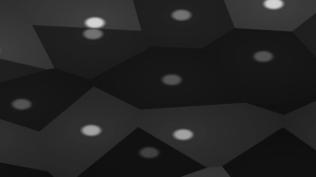 Abstract Dice Like Squares in Black and White Motion Video.