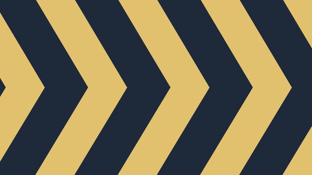 Dynamic abstract background featuring a striking contemporary pattern of golden yellow and dark blue chevron stripes, creating a modern and directional visual texture
