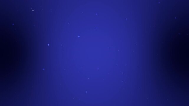 Abstract deep blue background showcasing a subtle gradient and countless tiny, shimmering white particles, evoking a sense of tranquil cosmic depth or ethereal particulate matter