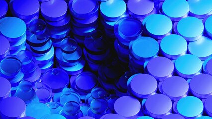 Abstract colorful geometry. Computer generated 3d render