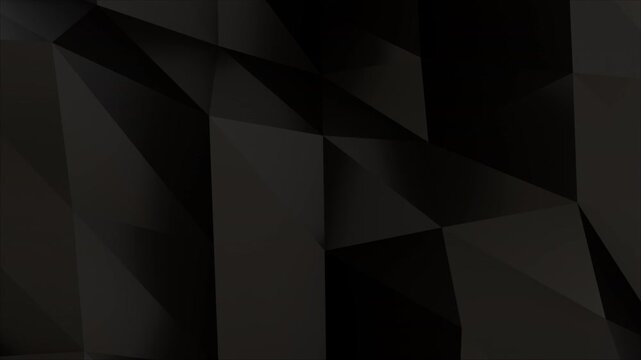 Black triangulate abstract backdrop. Computer generated 3d render