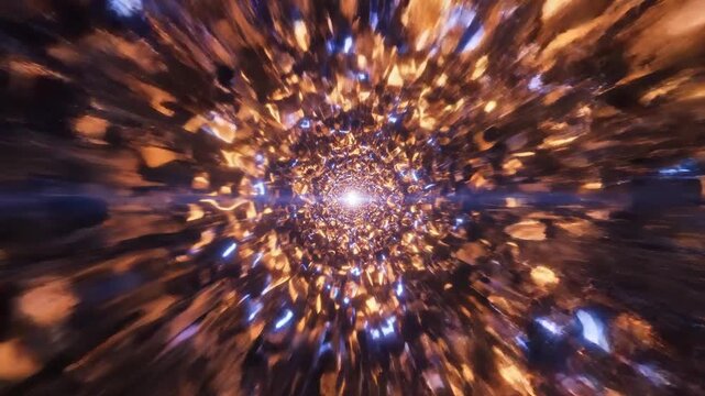 A dynamic, high-speed visual effect showcasing vibrant colors and abstract patterns in a futuristic scene captured in 4K at 60FPS.