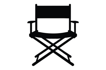 Director chair silhouette, Director chair icon vector, Folding chair vector, Chair icon, chair vector 