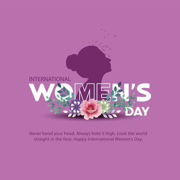 happy international women's day greetings. abstract vector illustration design