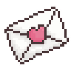 Love Letter Envelope Pixel Art