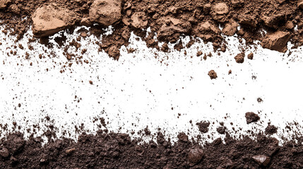 Earthy texture with a dark crevice revealing an abyss. Abstract, grunge, and raw feel