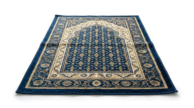 Islamic Prayer Mat Sajadah Isolated on White Background for Ramadan and Eid