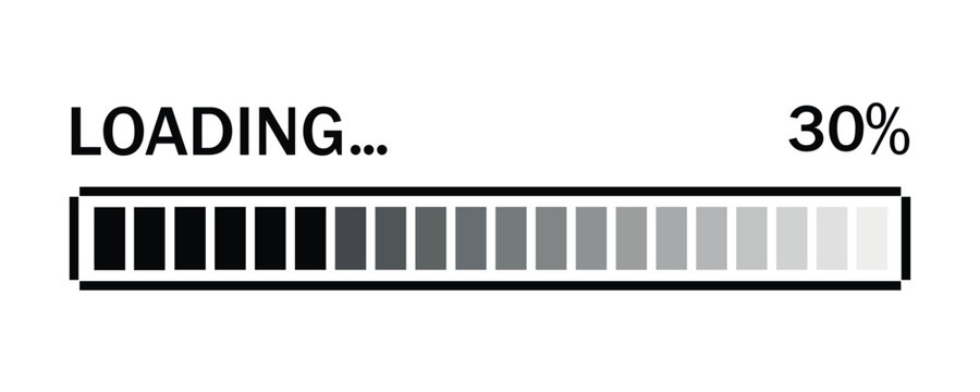 30% loaded loading bar vector illustration for websites and graphic resources.