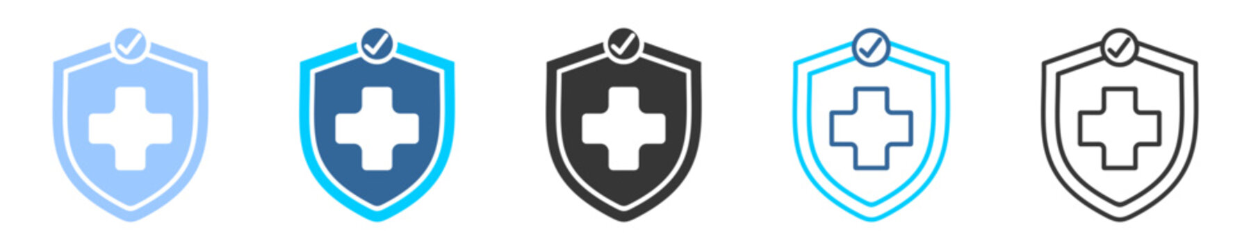 Prevention first icon set multiple style collection	
