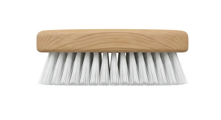 Wooden and White Bristle Scrub Brush