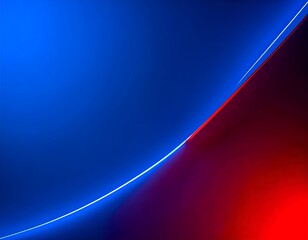 Abstract composition with curved bright line and gradient colors