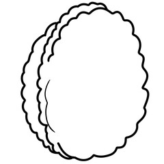 Hand-Drawn Lettuce Head Outline Isolated on White Background