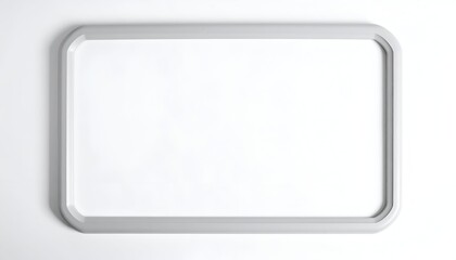 Gray rectangular frame with rounded corners against a white background