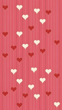 Aesthetic Romantic Heart Pattern Wallpaper