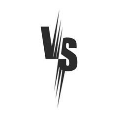 VS Letter Drawing Style Design Icon, Versus, Fight, Competition Logo