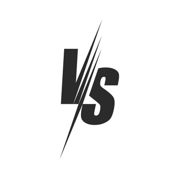 VS Letter Drawing Style Design Icon, Versus, Fight, Competition Logo