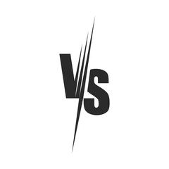 VS Letter Drawing Style Design Icon, Versus, Fight, Competition Logo