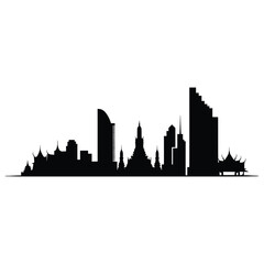 Fototapeta premium A stark silhouette depicts a heated confrontation between two suited figures