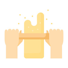 Person using a rolling pin to knead or roll out dough.
