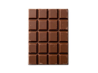 Dark chocolate bar isolated on transparent background
