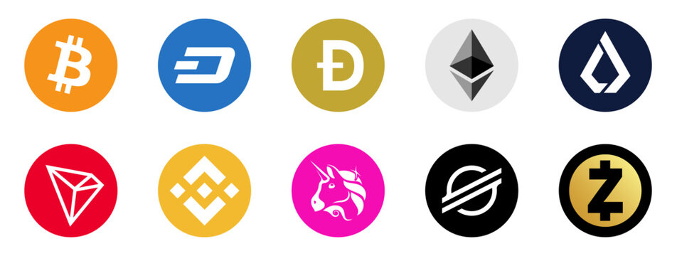 Cryptocurrencies digital currencies logo