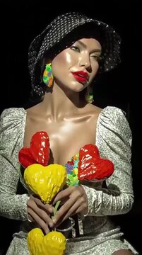 Mexican Woman. Romantic Love Concept Design