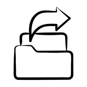 Data Export Icon - Handdrawn