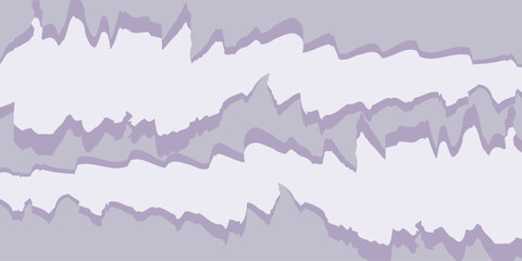 Fototapeta premium Elegant Hand-drawn Modern Seamless Ikat Zigzag Pattern in Pale Purple and White for Contemporary Wall Decor