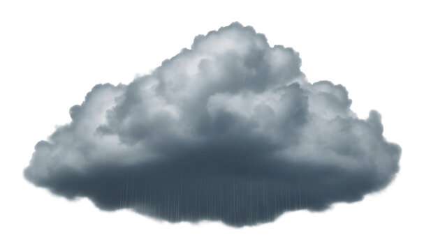 Dark rain cloud formation overcast sky nature digital art atmospheric isolated on transparent background