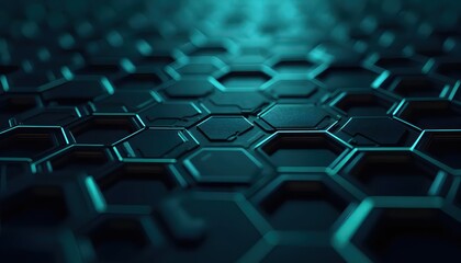 Obraz premium High-Tech Hexagonal Surface with Sharp Diagonal Composition
