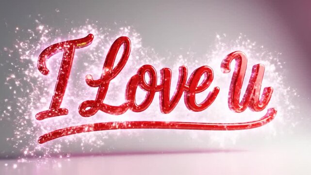 Three dimensional text composition with glowing effect on a bright background